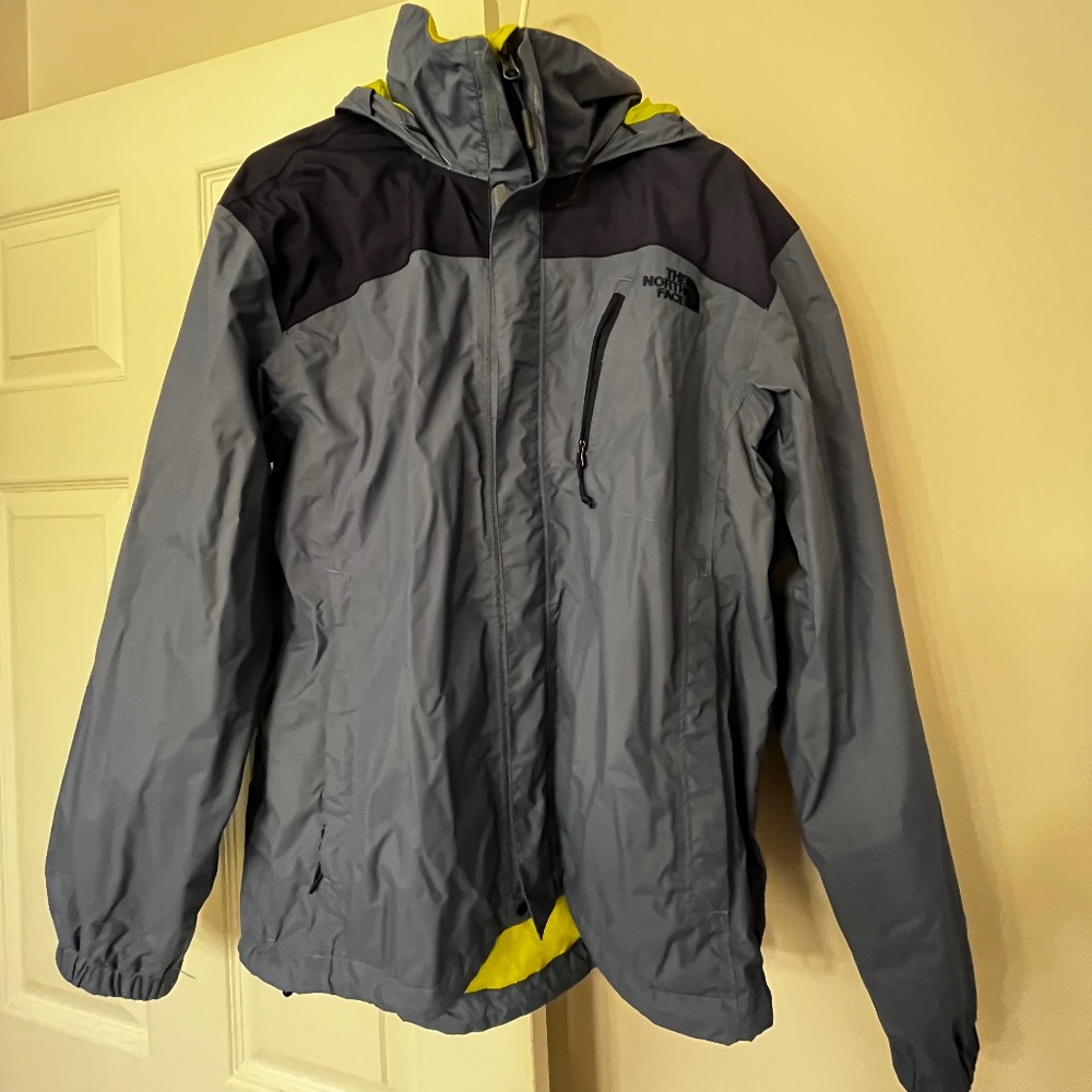 The North Face blue size M rain jacket